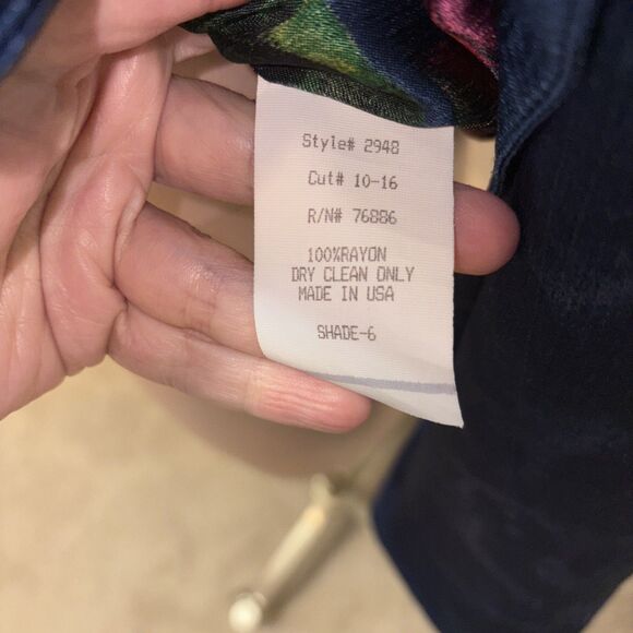 Platinum By Dorothy Schoelen Blazer Womens Size Medium Jacket Style No 2948 Blue - Picture 4 of 11